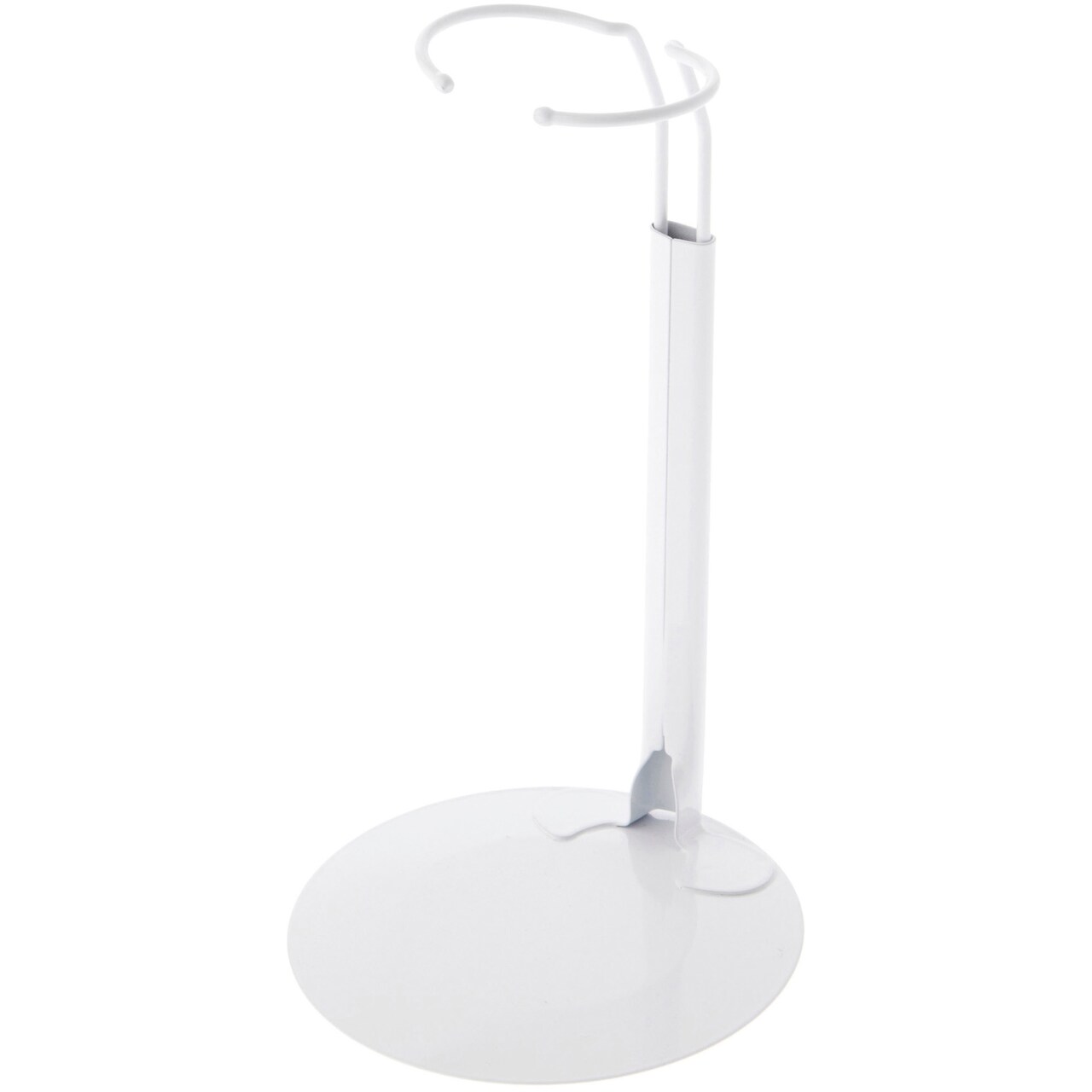 Plymor DSP-70W White Adjustable Doll Stand, fits 12, 13, 14, 15, 16, and 17 inch Dolls or Action Figures, Waist is 2.25" - 2.75" wide, 6" - 8" around